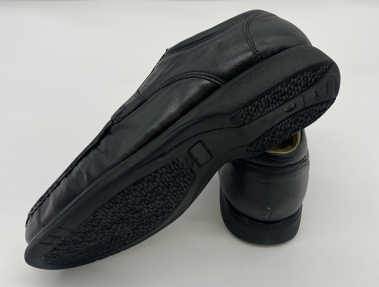 MENS SOFT LAMB LEATHER SHOES LACE UP BLACK SIZE 7-12