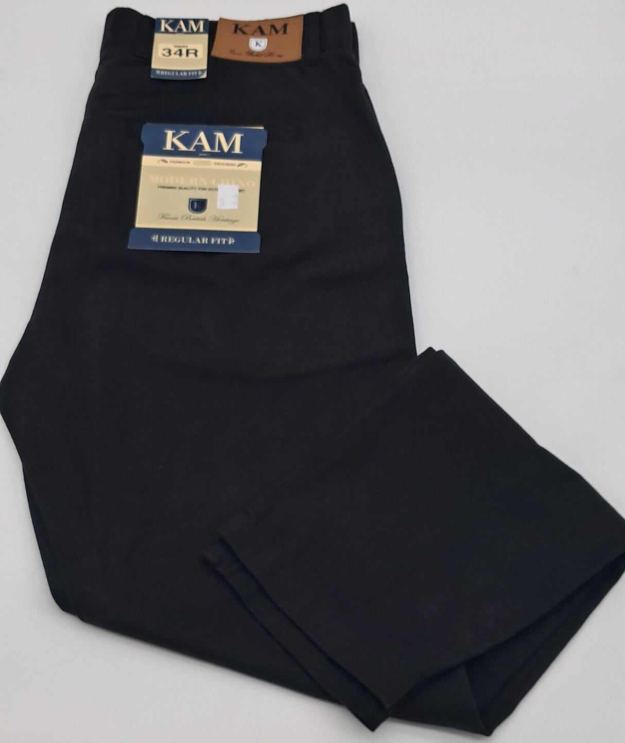 OUTSIZE SLIM FIT CHINO 100% COTTON BLACK SIZE 42"-46"