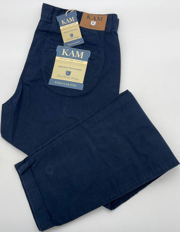 SLIM FIT CHINO TROUSERS 100% COTTON NAVY SIZE 32"-40"