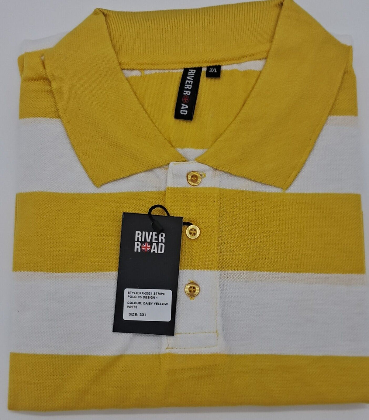 MENS OUTSIZE SHORT SLEEVE STRIPE POLO T-SHIRTS SIZE 3XL-6XL