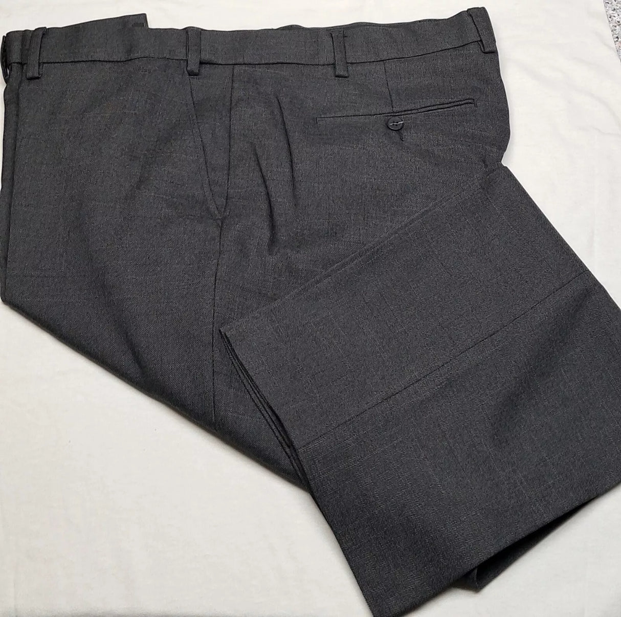 CLEARANCE MENS F&F TROUSERS DK GREY CHECK SIZES 42" AND 44" WAIST ONLY