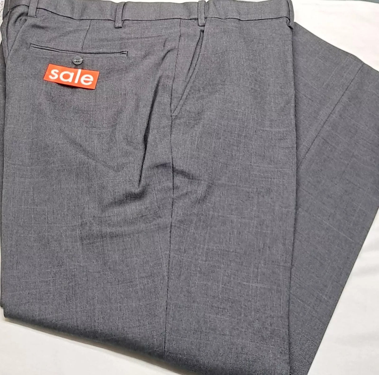 CLEARANCE MENS F&F TROUSERS DK GREY CHECK SIZES 42" AND 44" WAIST ONLY