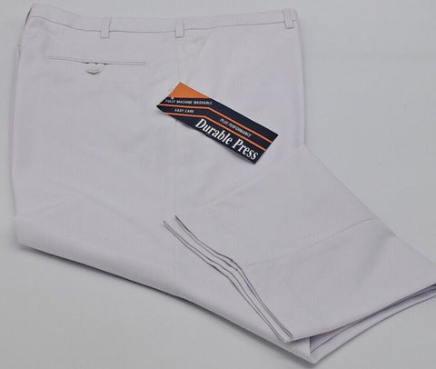 MENS CLASSIC TROUSERS DURABLE PRESS WHITE SIZE 30"-40"