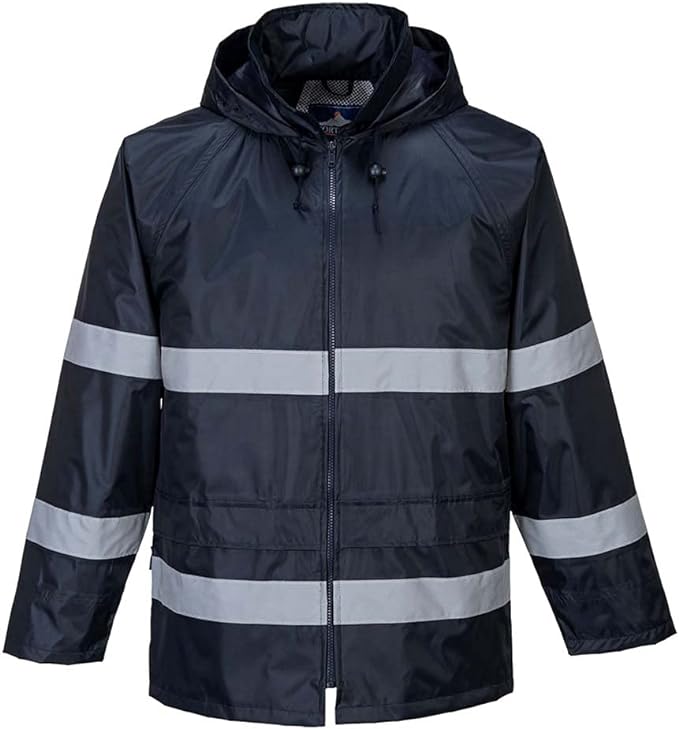 WORKWEAR PORT WEST CLASSIC IONA RAIN JACKET NAVY F 440 SIZE S-2XL