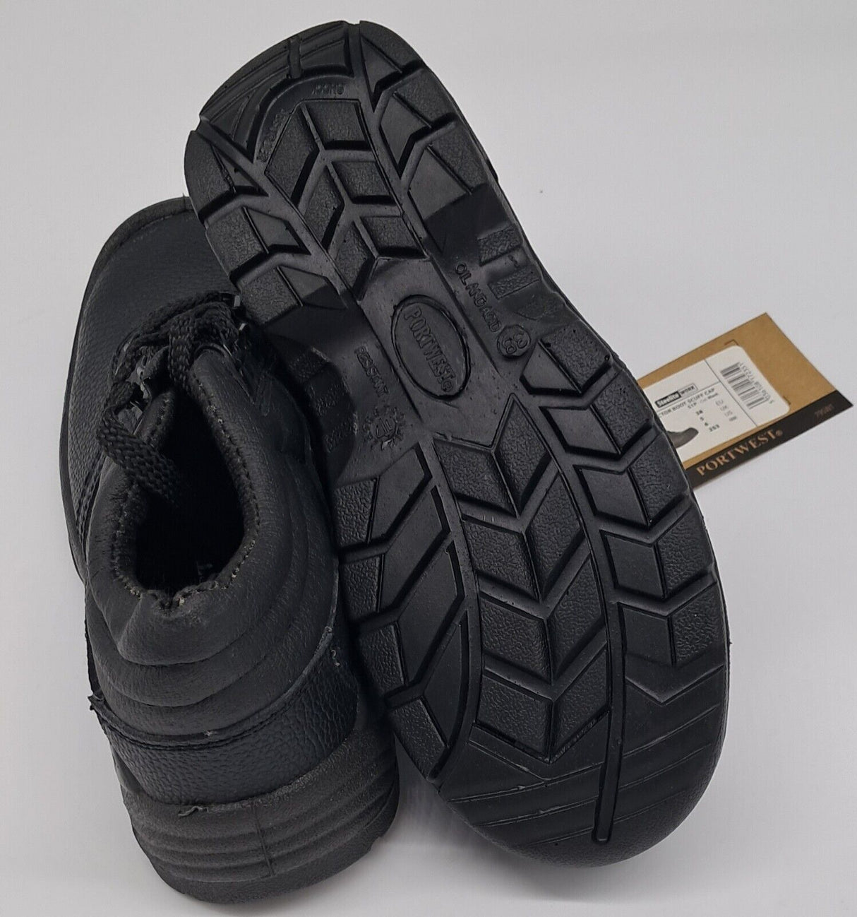 MENS WORKWEAR SAFETY BOOTS BLACK SIZE 5-13