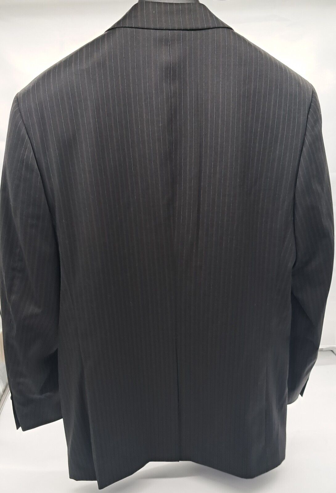 OUTSIZE CLASSIC FIT MENS SUIT 2PC GREY STRIPE WOOL BLENS SIZE 52-60