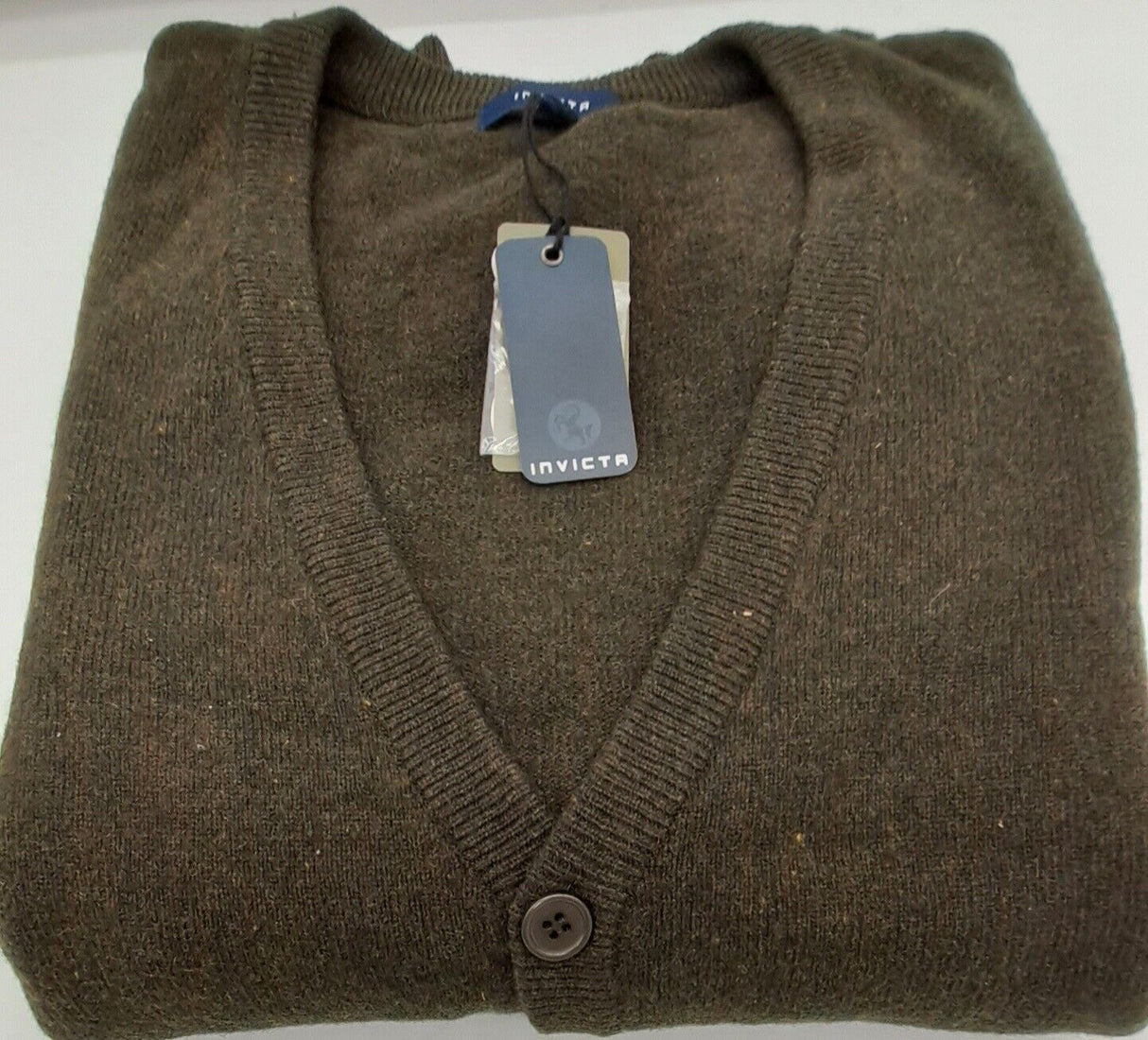 MENS OUTSIZE LONG SLEEVE CARDIGAN 100% LAMBSWOOL HEATHER GREEN SIZE XL-3XL