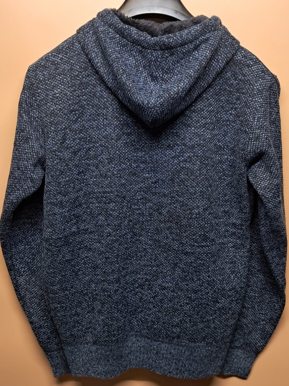 MENS RAPHAEL VALENCIO FULL ZIP HOODED KNITWEAR JAKE BLUE MELANGE SIZE M-2XL