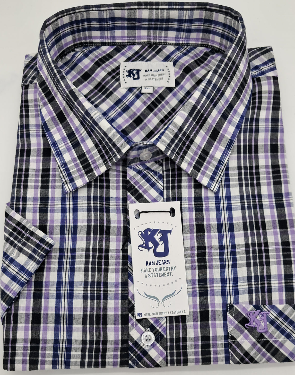 MENS OUTSIZE SHORT SLEEVE SHIRT KBS6020 BIG SIZE