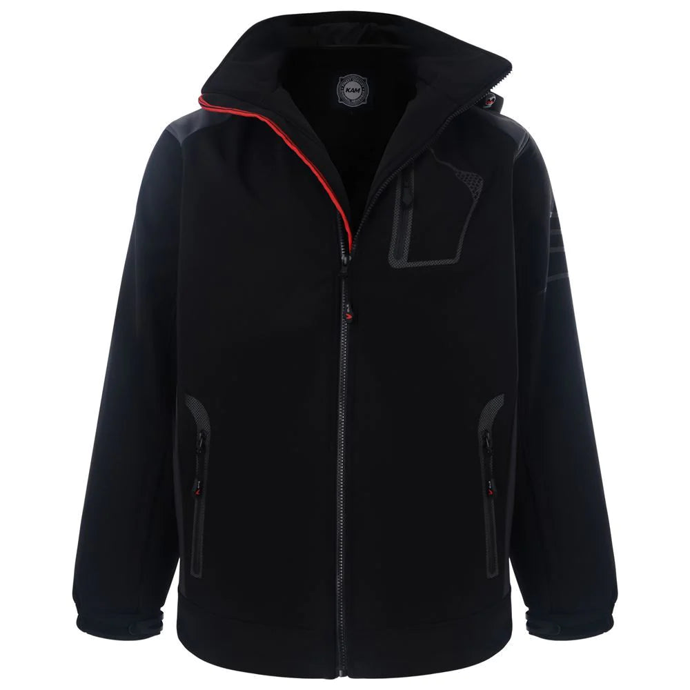 KAM KV39 SOFTSHELL JACKET BLACK SIZE S-2XL