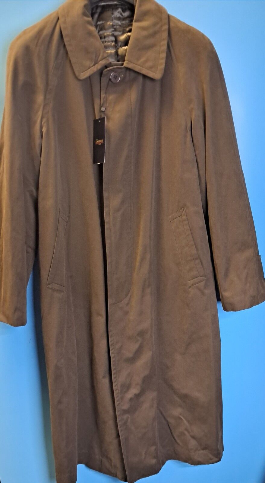 LONG RAIN COAT BROWN SIZE M-2XL