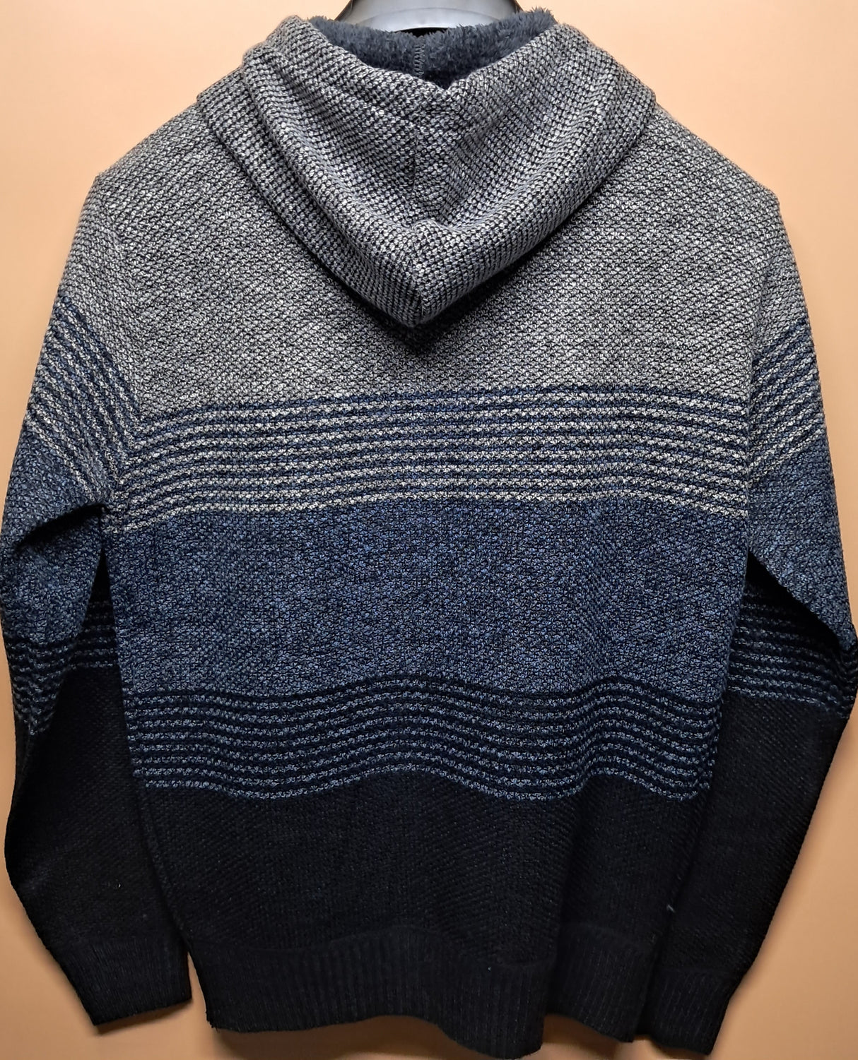 MENS RAPHAEL VALENCIO FULL ZIP HODDED KNITWEAR FUR LINNED LUKE LT GREY MELANGE SIZE M-2XL