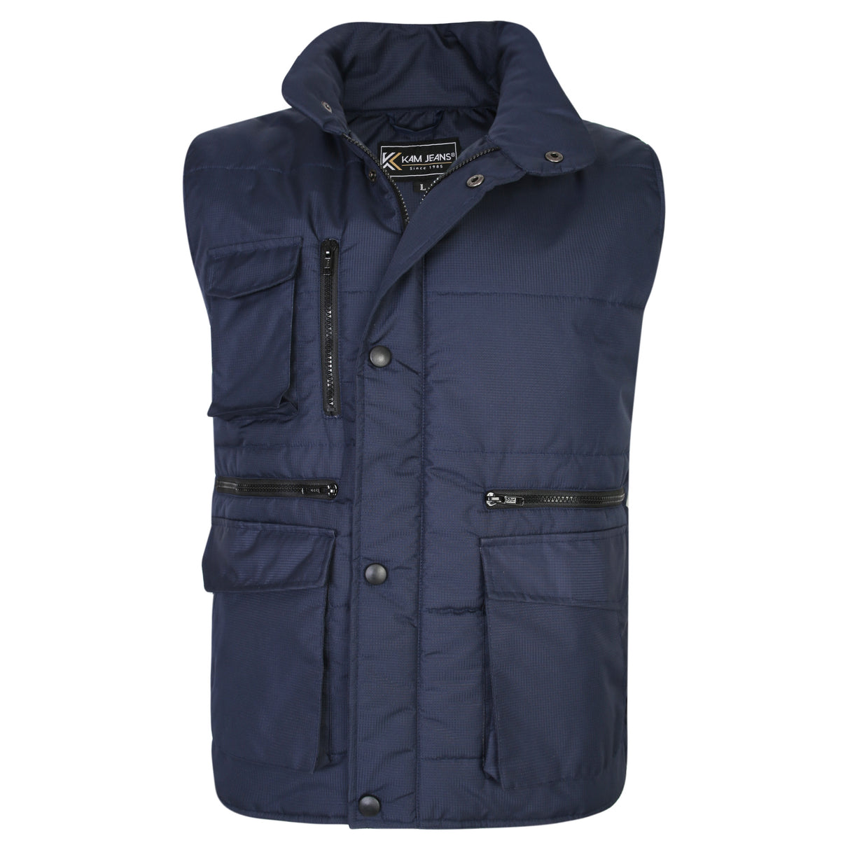 BIG SIZE MENS MILITARY MULTI POCKET GILET NAVY SIZES FROM 2XL TO 8XL