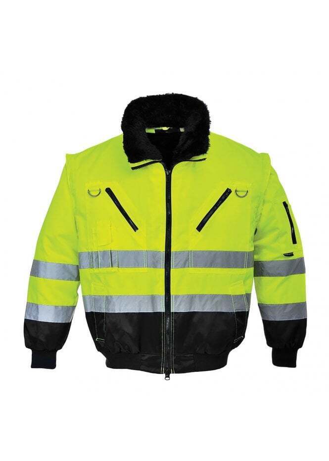 WORKWEAR PORT WEST HI VIS YELLOW PILOT JACKET PJ 50 SIZE S-5XL
