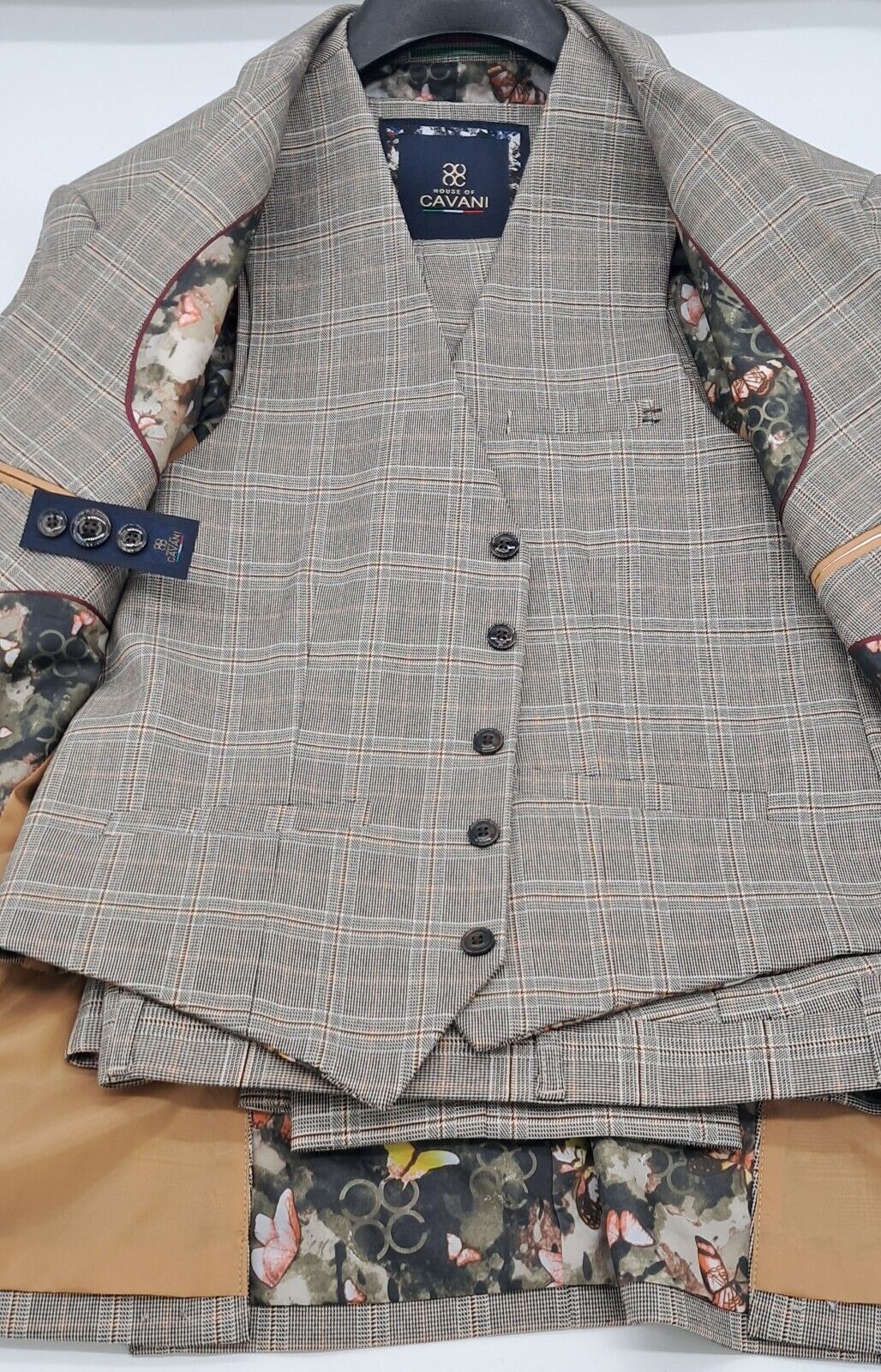 MENS ALL OCCASIONS QUINCY BROWN CK 3 PIECE MENS SLIM FIT SIZE 38-50