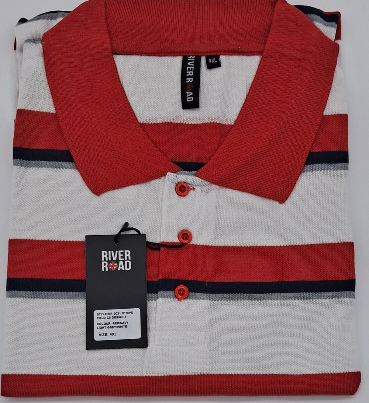 MENS OUTSIZE SHORT SLEEVE STRIPE POLO T-SHIRTS SIZE 3XL-6XL