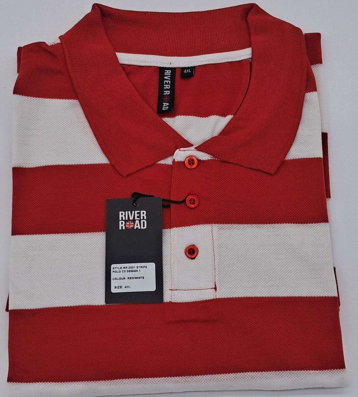 MENS OUTSIZE SHORT SLEEVE STRIPE POLO T-SHIRT SIZE 3XL-6XL