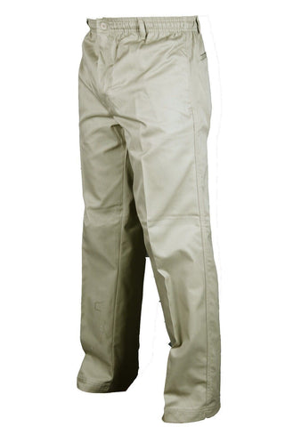 MENS ELASTICATED WAIST CASUAL TROUSERS BEIGE SIZE 30"-40"
