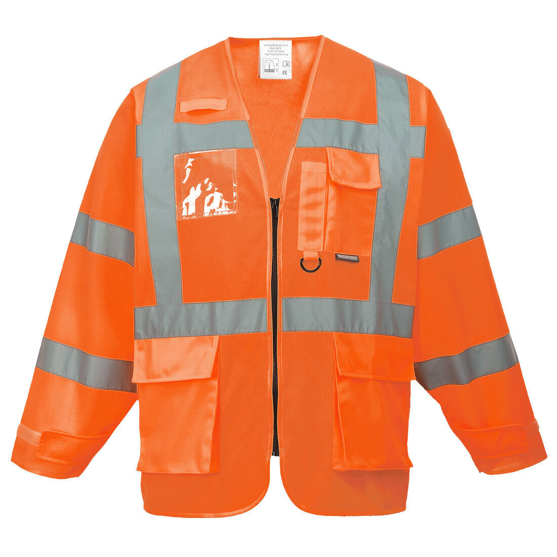 WORKWEAR PORT WEST HI VIS EXECUTIVE JACKET S475 ORANGE SIZE M-3XL