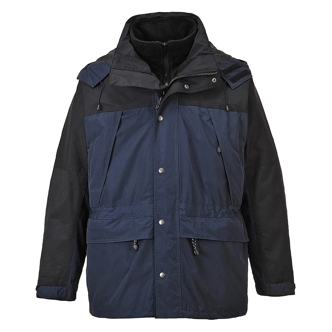 PORT WEST ORKNEY 3-1 JACKET REMOVABLE FLEECE S532 NAVY BLACK SIZE S-3XL