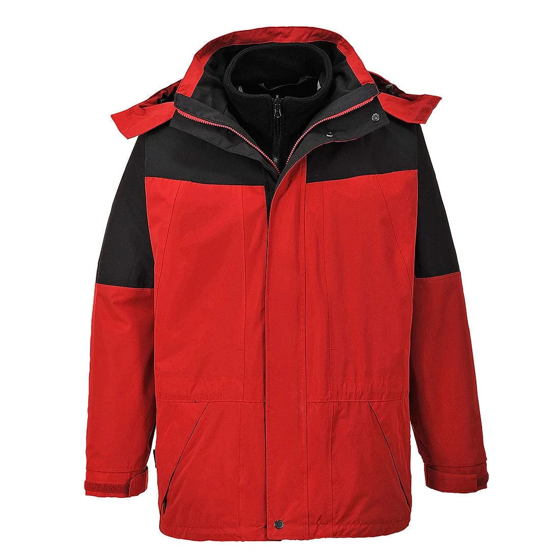PORTWEST AVIMORE S570 JACKET REMOVABLE FLEECE RED SIZE XL/3XL