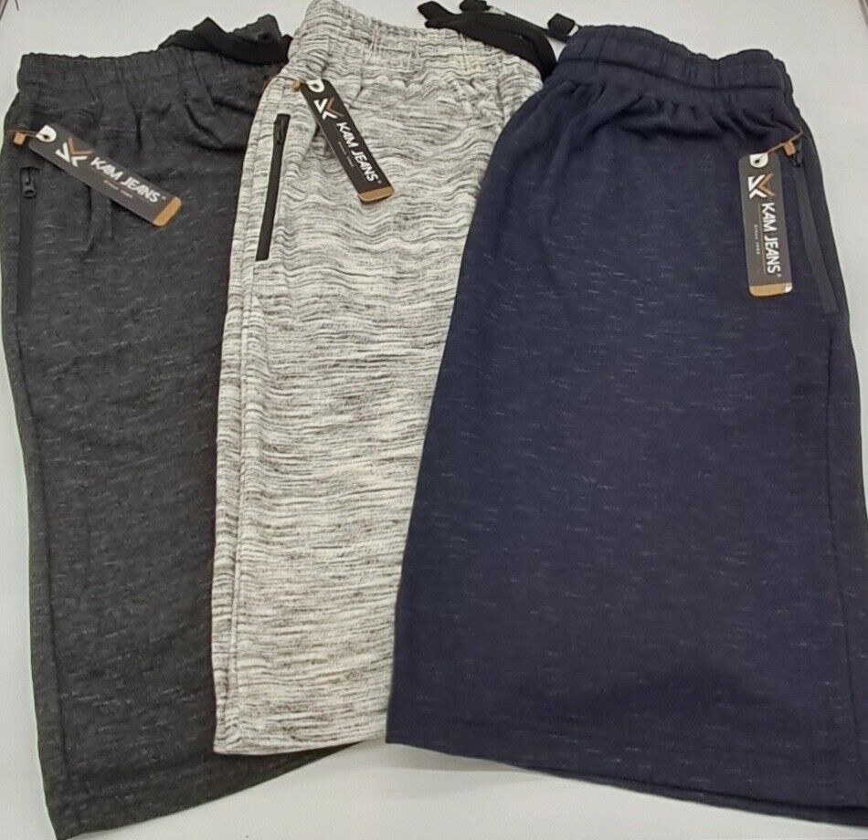 MENS BIG SIZE SHORTS JERSEY MARL JOG SHORTS GREY SIZE 2XL-8XL