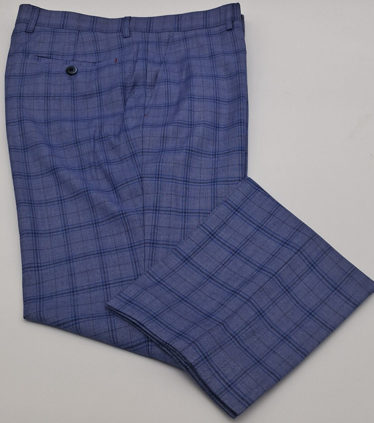 BLUE CHECK TROUSERS - TAMARA 3672 SIZE 32"-38"