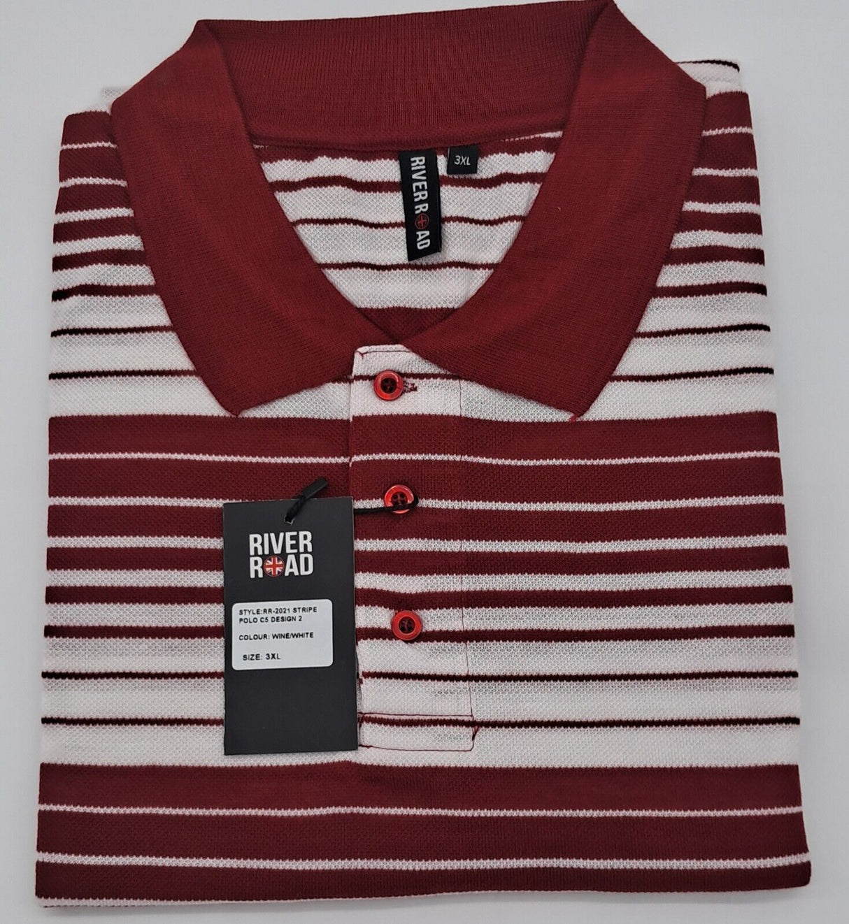 MENS OUTSIZE SHORT SLEEVE STRIPE POLO T-SHIRTS SIZE 3XL-6XL