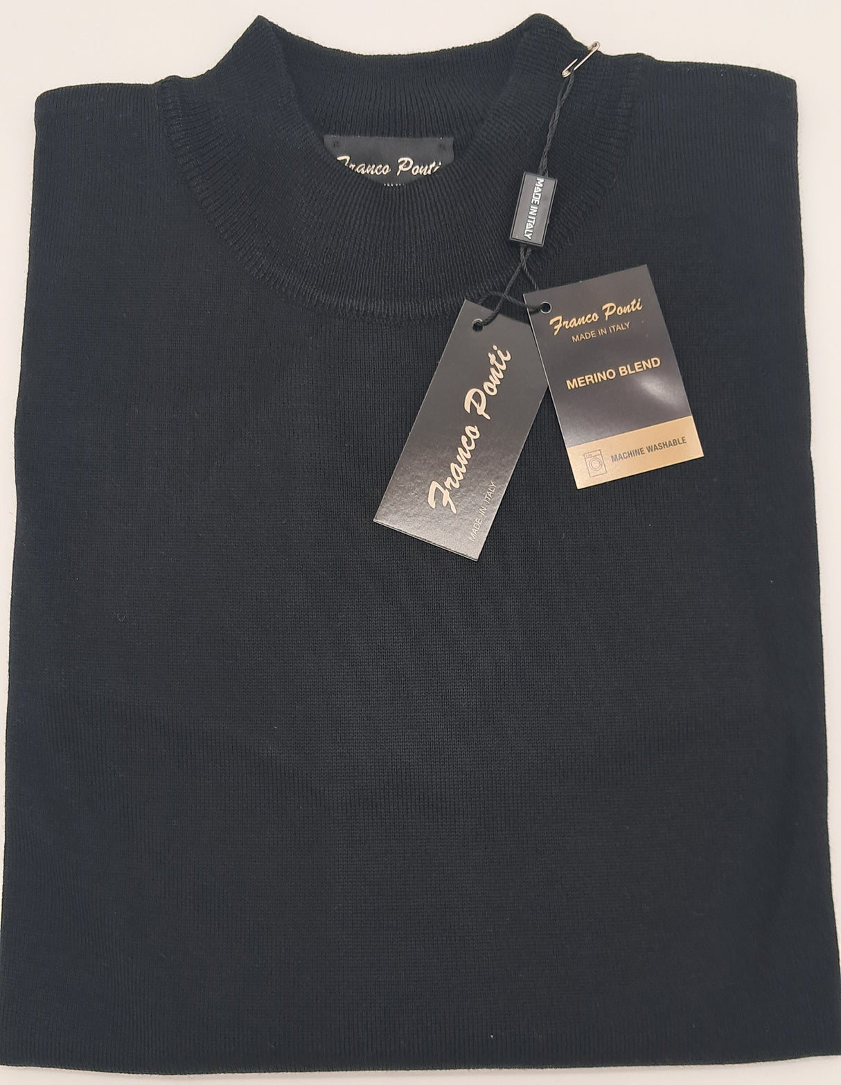 MENS OUTSIZE LONG SLEEVE TURTLE NECK JUMPER BLACK SIZE 2XL-4XL