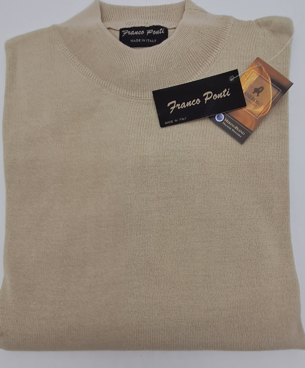 MENS OUTSIZE LONG SLEEVE TURTLE NECK JUMPER BEIGE TAN SIZE 2XL-5XL