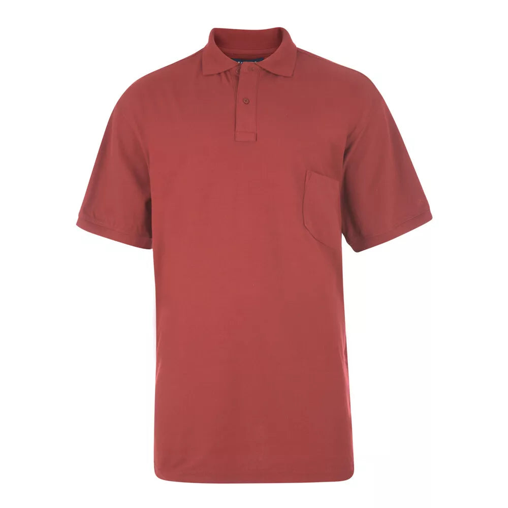 MENS SHORT SLEEVE 3 BUTTON POLO T-SHIRT BIG SIZE 2XL TO 8XL WINE