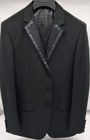 MENS ALL OCCASIONS BLACK 3 PC SUIT SIZE 36-48