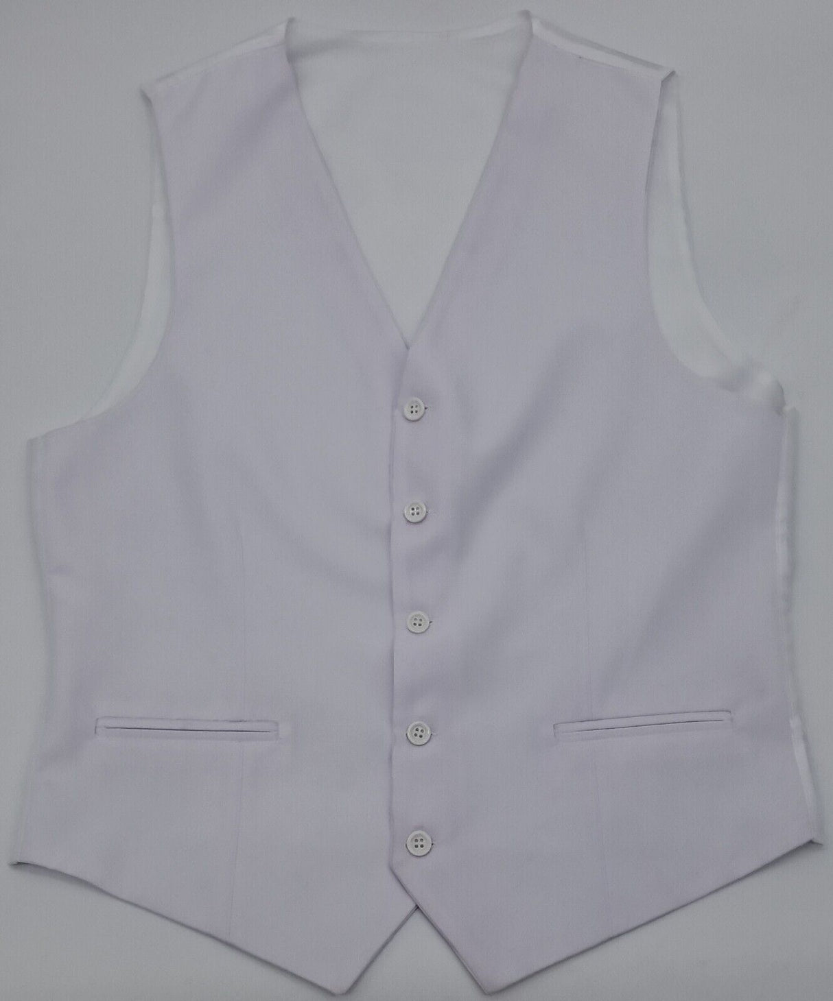 WHITE WAISTCOAT SIZE S -3XL