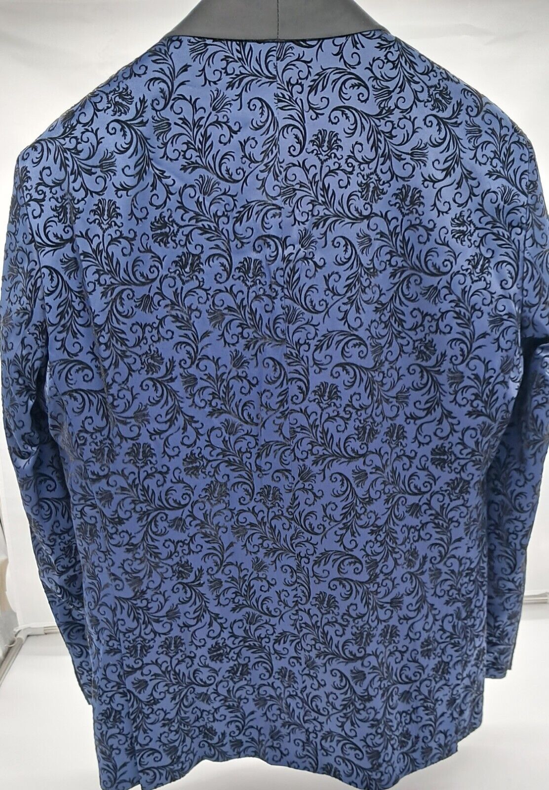 MENS ALL OCCASIONS 3 PC TUXEDO JACQUARD SUIT BLUE SIZE 38-48