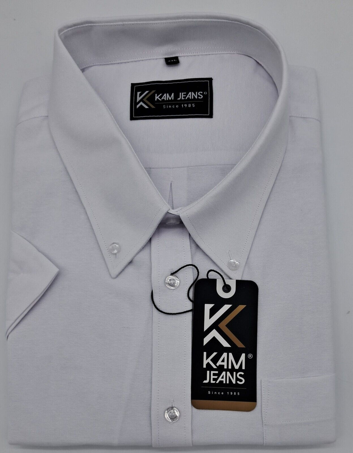 MENS OUTSIZE SHORT SLEEVE OXFORD SHIRT WHITE SIZE 2XL TO 8XL