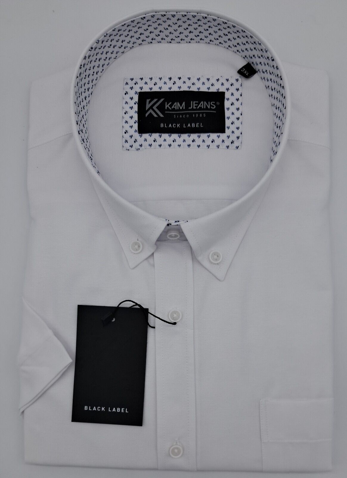 MENS OUTSIZE PREMIUM OXFORD SHIRT SHORT SLEEVE WHITE SIZE 2XL TO 8XL