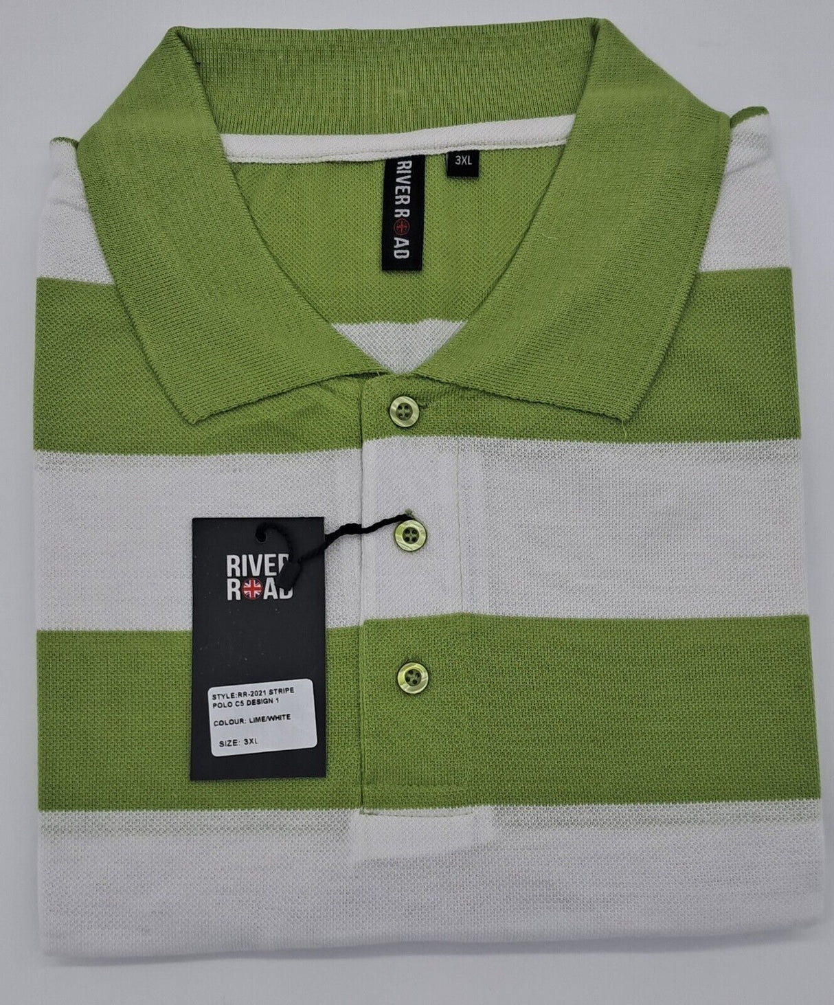 MENS OUTSIZE SHORT SLEEVE STRIPE POLO T-SHIRTS SIZE 3XL-6XL