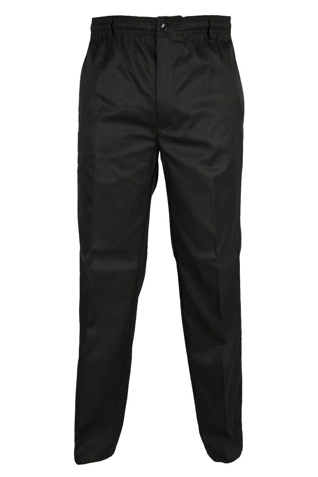 MENS ELASTICATED WAIST CASUAL RUGBY TROUSERS BLACK SIZE 32"-40"