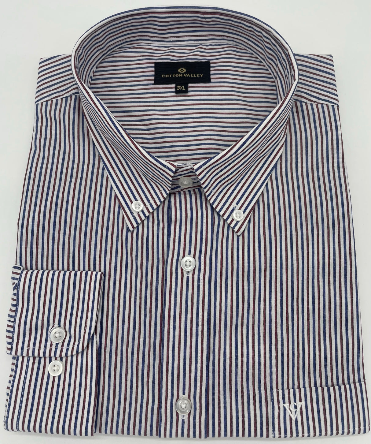 MENS COTTON VALLEY LONG SLEEVE SHIRT BUTTON DOWN COLLAR LS15629