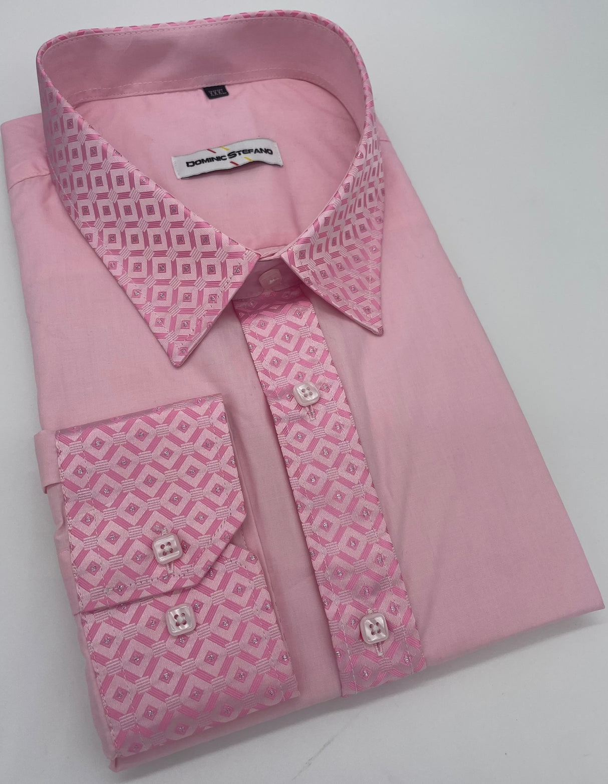 MENS DOMINIC STEFANO FANCY LONG SLEEVE SHIRT SIZE 2XL TO 4XL 318