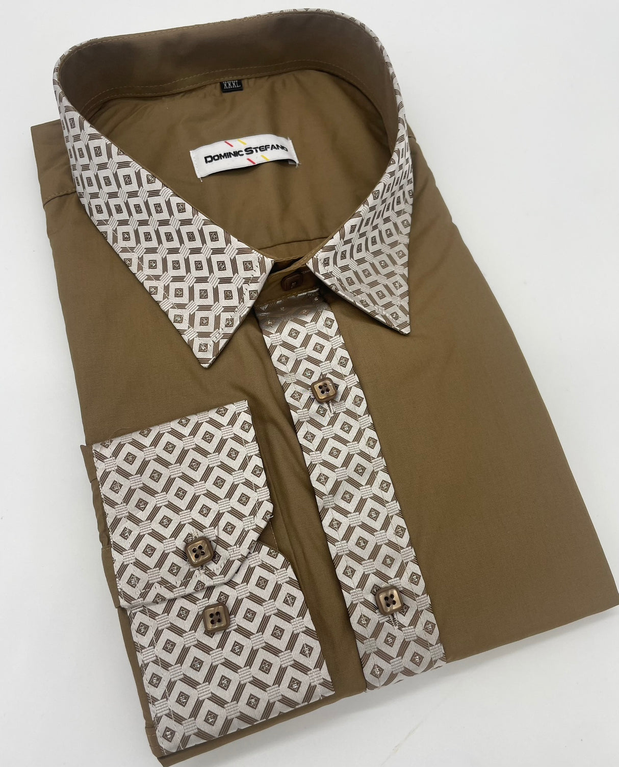 MENS DOMINIC STEFANO FANCY LONG SLEEVE SHIRT SIZE 2XL TO 4XL 318