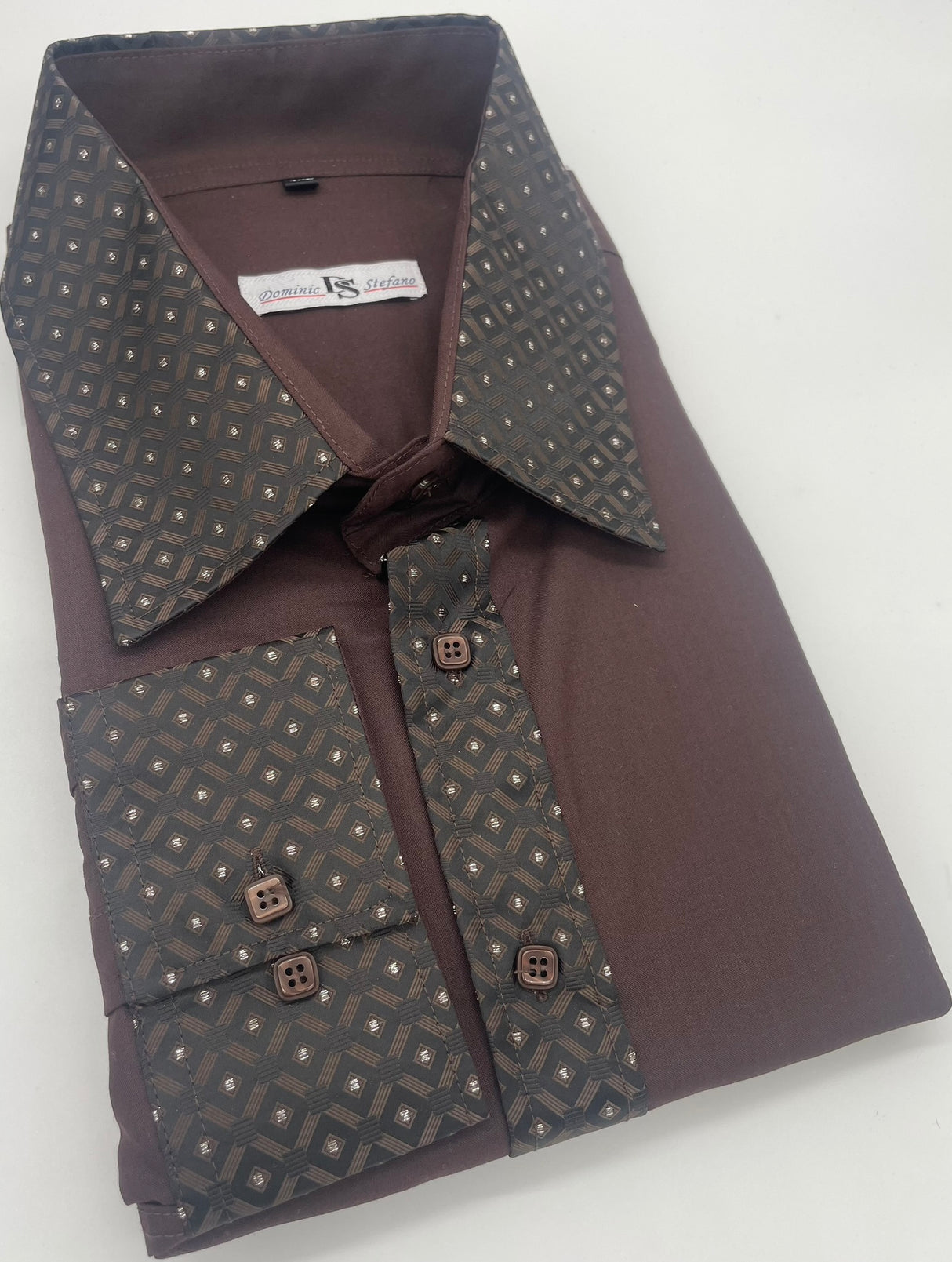 MENS DOMINIC STEFANO FANCY LONG SLEEVE SHIRT SIZE 2XL TO 4XL 318