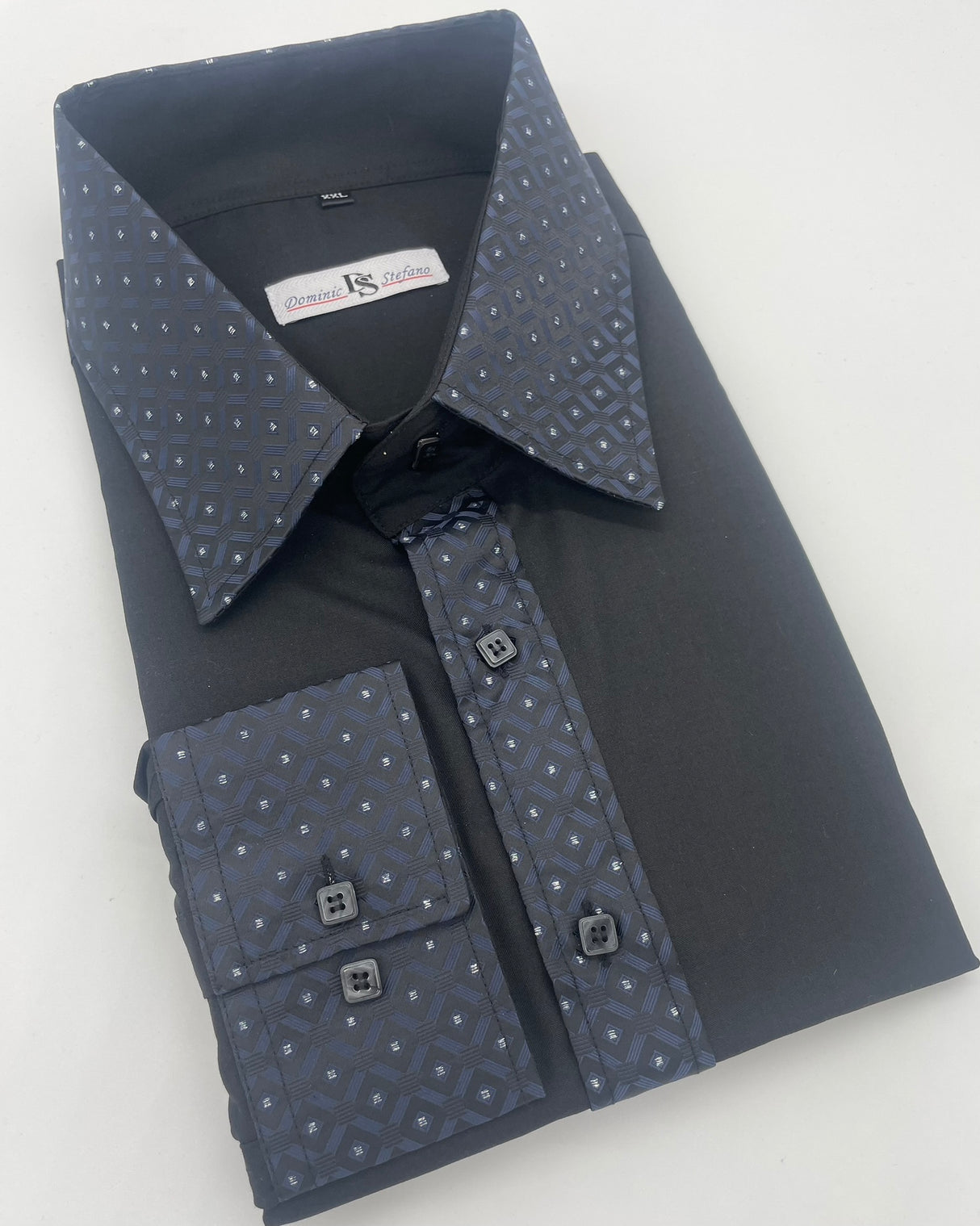 MENS DOMINIC STEFANO FANCY LONG SLEEVE SHIRT SIZE 2XL TO 4XL 318