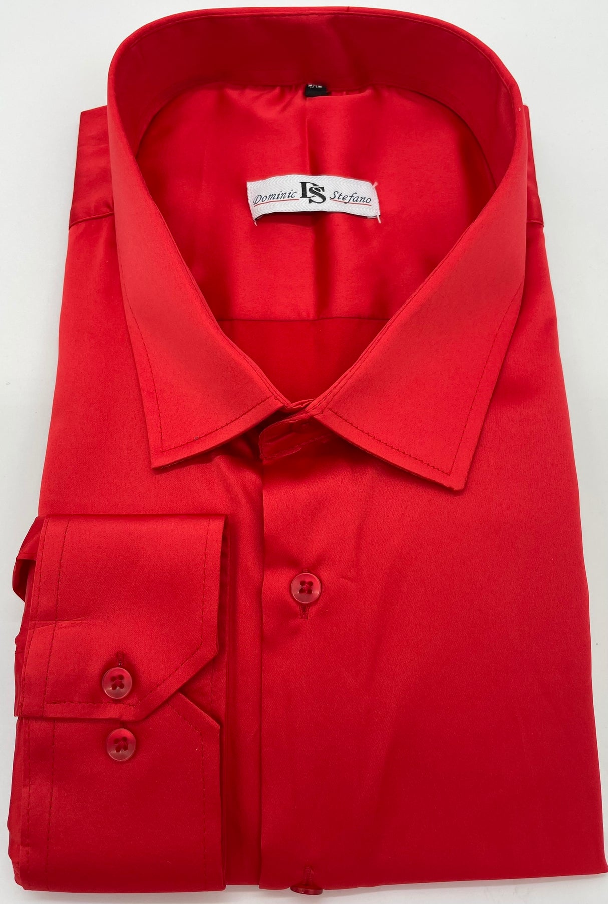 MENS DOMINIC STEFANO SATIN LONG SLEEVE PARTY SHIRT 8 COLOURS AVAILABLE SIZE 2XL TO 4XL 422