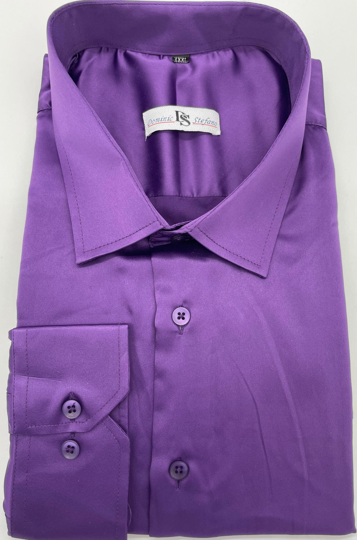 MENS DOMINIC STEFANO SATIN LONG SLEEVE PARTY SHIRT 8 COLOURS AVAILABLE SIZE 2XL TO 4XL 422