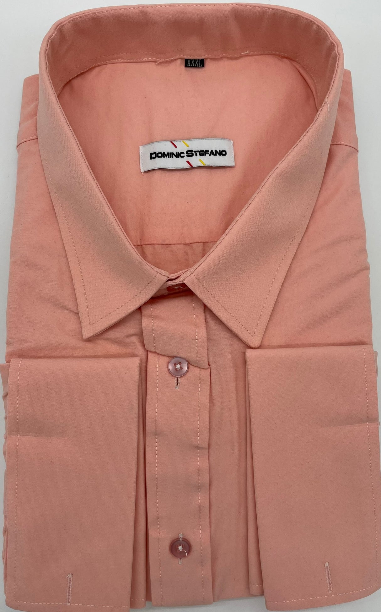 MENS DOMINIC STEFANO SHIRTS DOUBLE CUFF STRETCH MATERIAL LONG SLEEVE 5 COLOUR OPTIONS 430