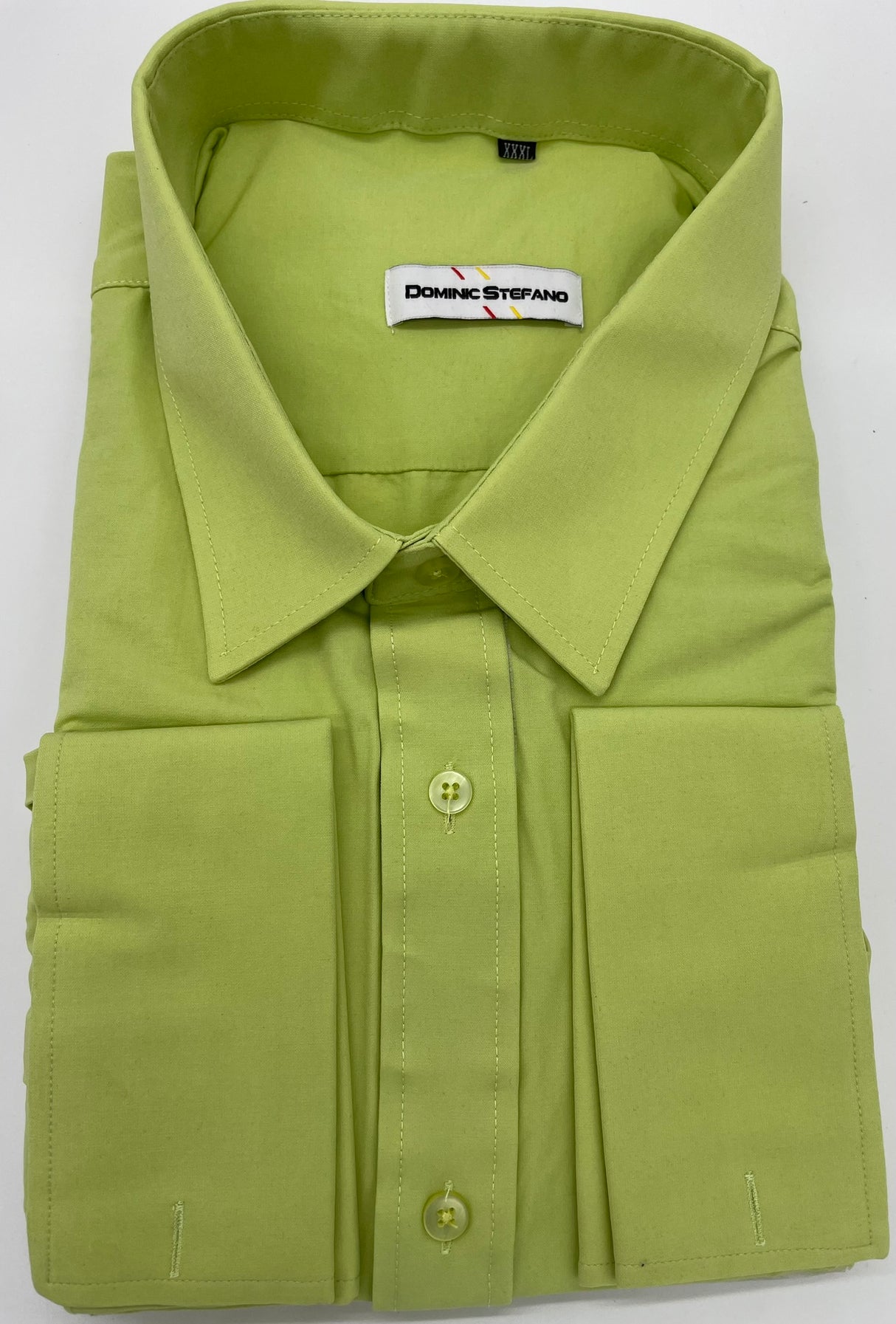 MENS DOMINIC STEFANO SHIRTS DOUBLE CUFF STRETCH MATERIAL LONG SLEEVE 5 COLOUR OPTIONS 430