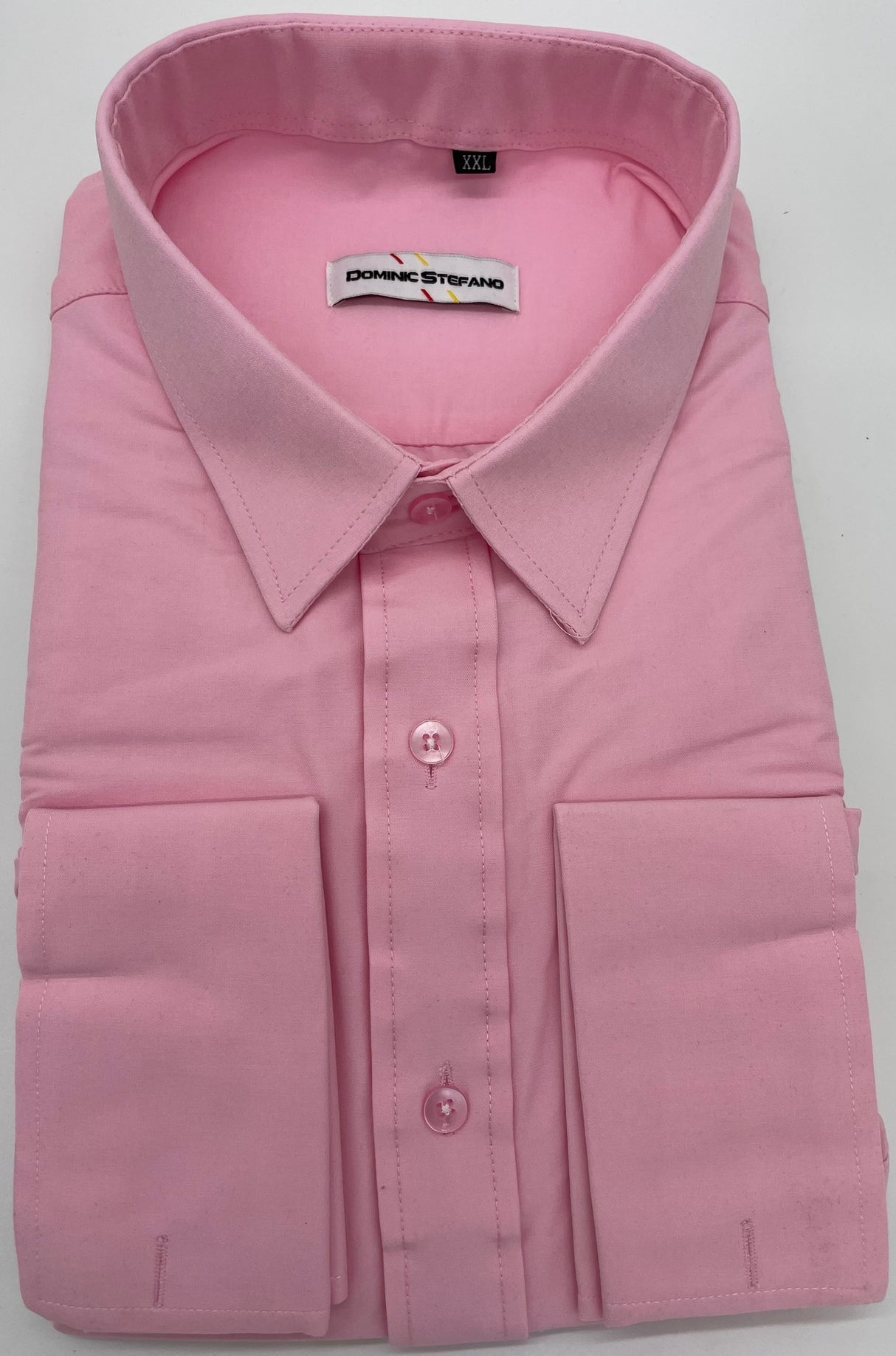 MENS DOMINIC STEFANO SHIRTS DOUBLE CUFF STRETCH MATERIAL LONG SLEEVE 5 COLOUR OPTIONS 430