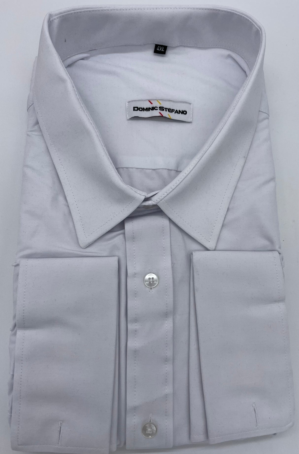 MENS DOMINIC STEFANO SHIRTS DOUBLE CUFF STRETCH MATERIAL LONG SLEEVE 5 COLOUR OPTIONS 430