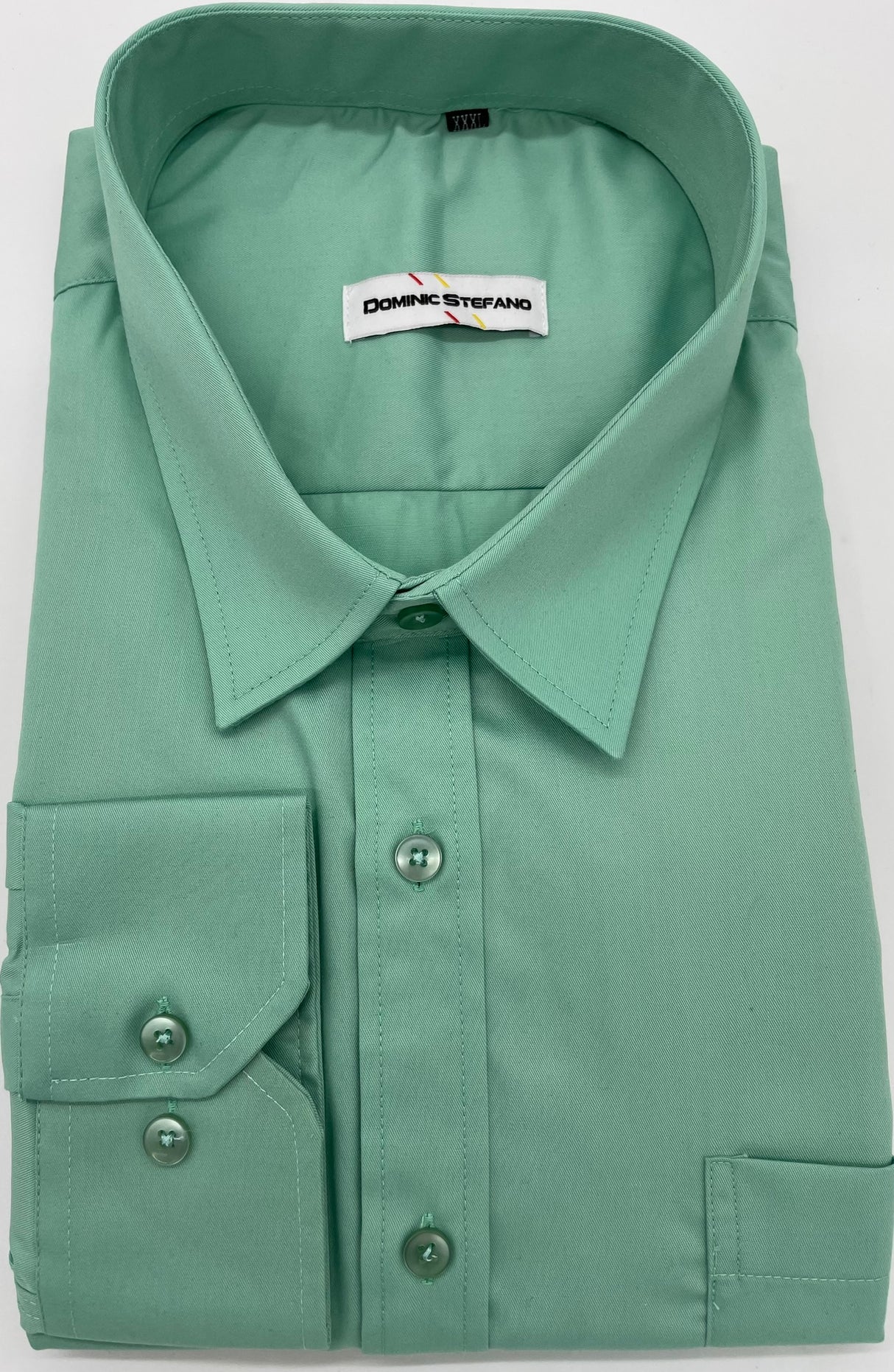 MENS LONG SLEEVE PLAIN FORMAL SHIRTS DOMINIC STEFANO 8 COLOUR OPTIONS SIZE 2XL TO 4XL 432